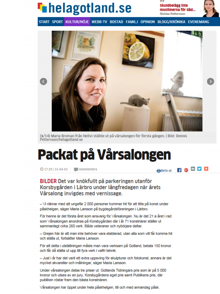 Gotlands Tidningar/Hela Gotland.se 3-4 april 2015